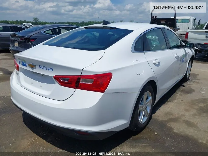 1G1ZB5ST3MF030482 2021 Chevrolet Malibu Fwd Ls