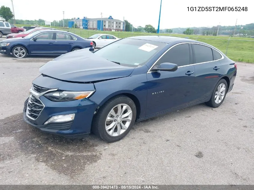 2021 Chevrolet Malibu Fwd Lt VIN: 1G1ZD5ST2MF065248 Lot: 39421473