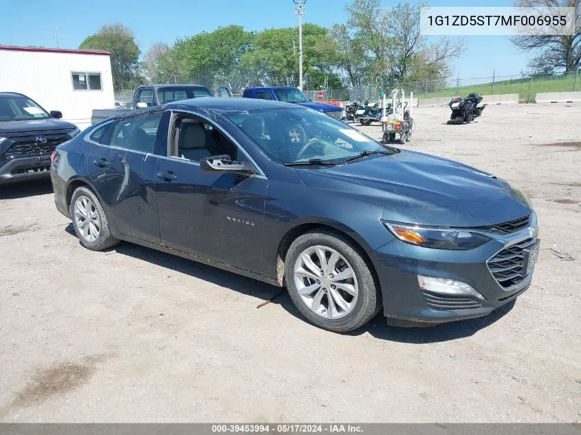 1G1ZD5ST7MF006955 2021 Chevrolet Malibu Fwd Lt