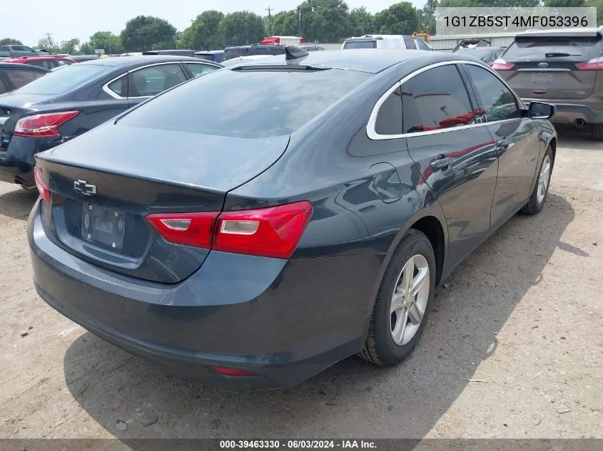 2021 Chevrolet Malibu Fwd Ls VIN: 1G1ZB5ST4MF053396 Lot: 39463330