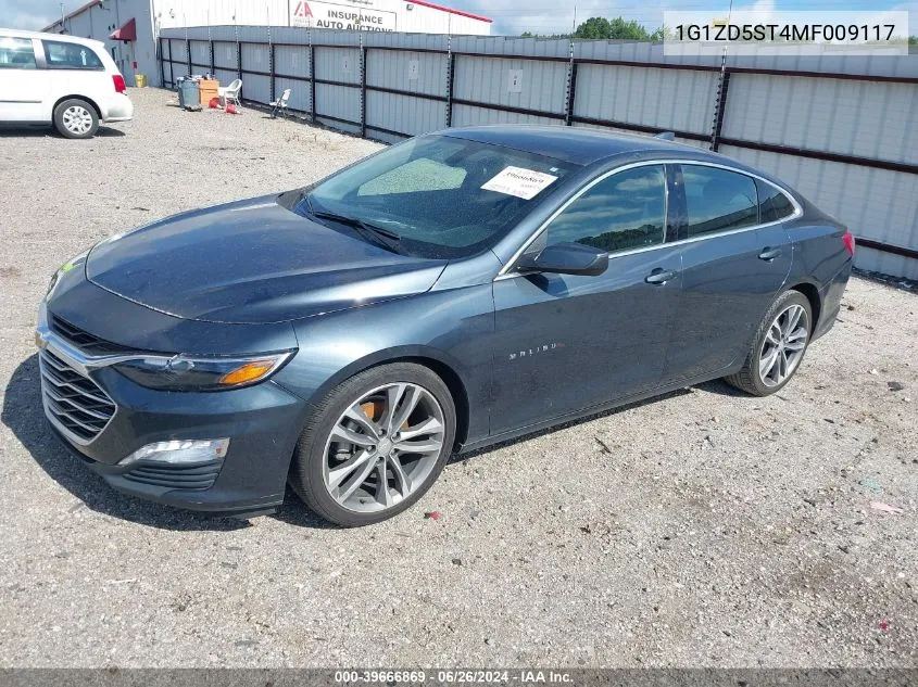 2021 Chevrolet Malibu Fwd Lt VIN: 1G1ZD5ST4MF009117 Lot: 39666869