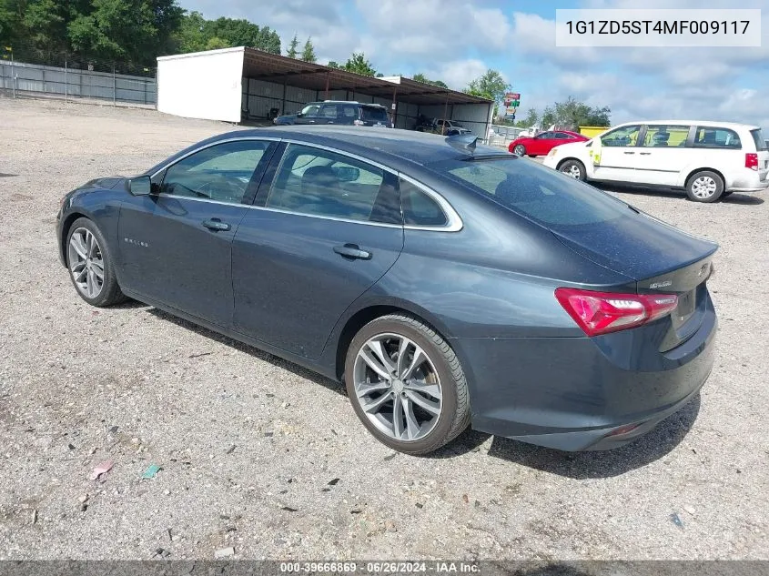 1G1ZD5ST4MF009117 2021 Chevrolet Malibu Fwd Lt