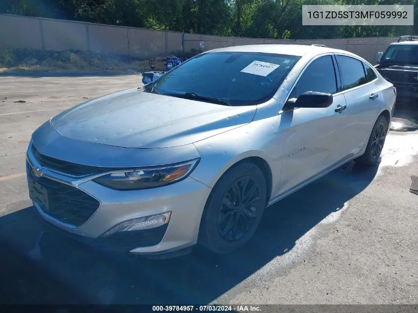 2021 Chevrolet Malibu Fwd Lt VIN: 1G1ZD5ST3MF059992 Lot: 39784957