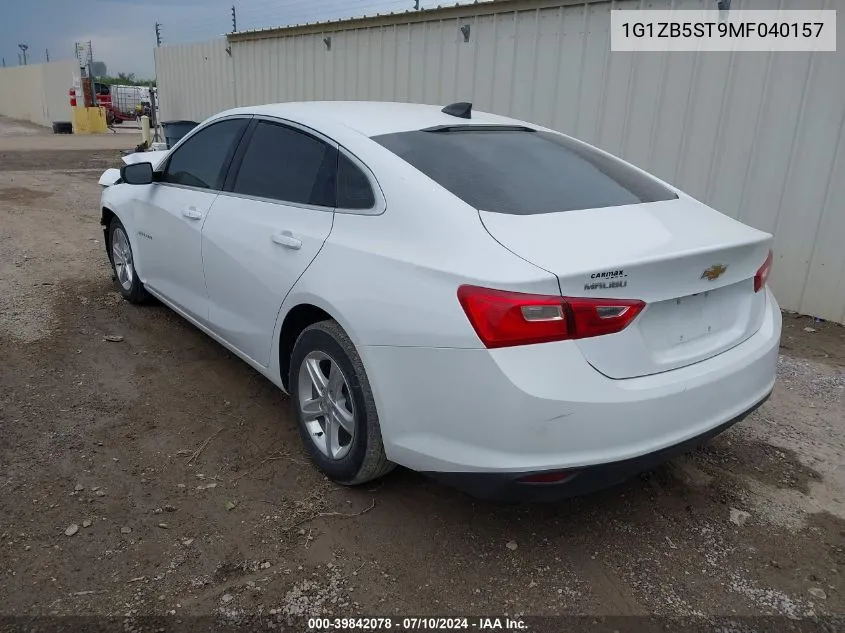 2021 Chevrolet Malibu Fwd Ls VIN: 1G1ZB5ST9MF040157 Lot: 39842078