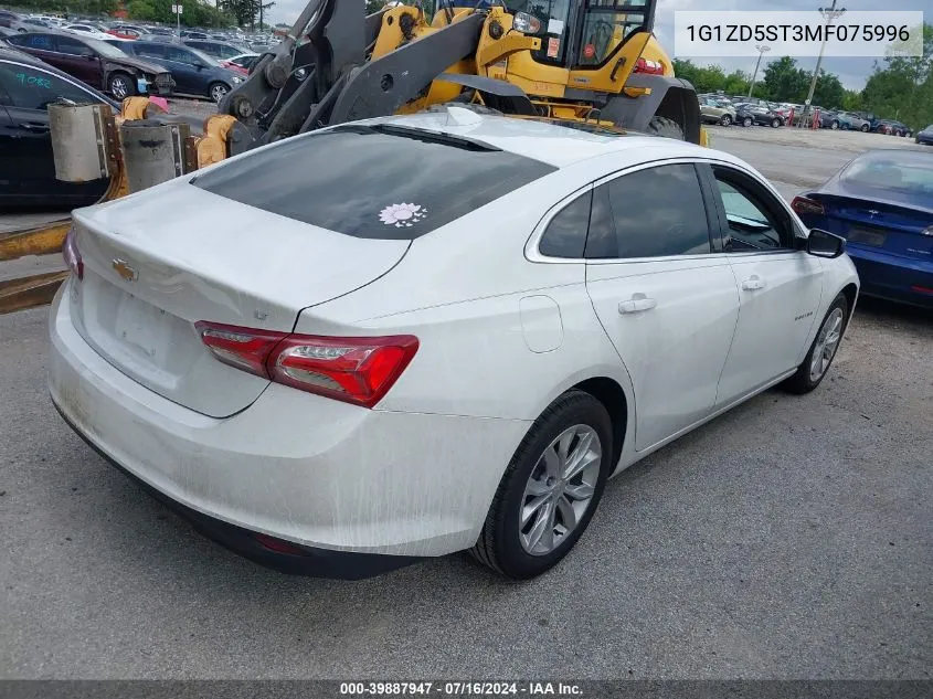 1G1ZD5ST3MF075996 2021 Chevrolet Malibu Fwd Lt