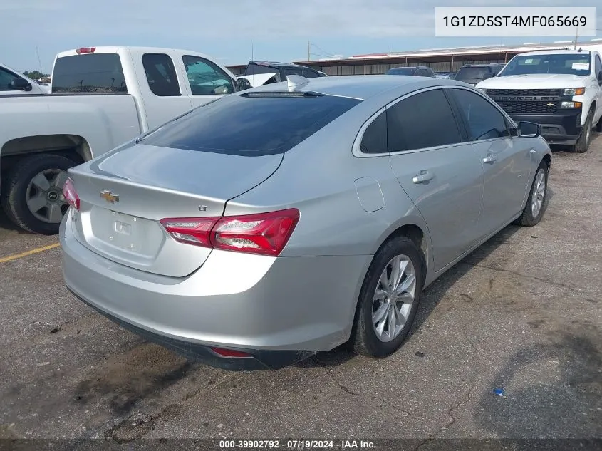 2021 Chevrolet Malibu Fwd Lt VIN: 1G1ZD5ST4MF065669 Lot: 39902792