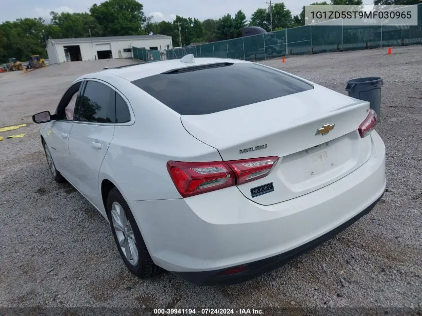 2021 Chevrolet Malibu Fwd Lt VIN: 1G1ZD5ST9MF030965 Lot: 39941194