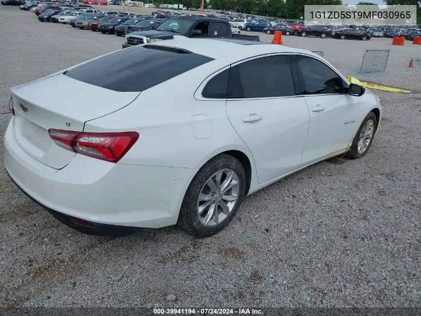 2021 Chevrolet Malibu Fwd Lt VIN: 1G1ZD5ST9MF030965 Lot: 39941194