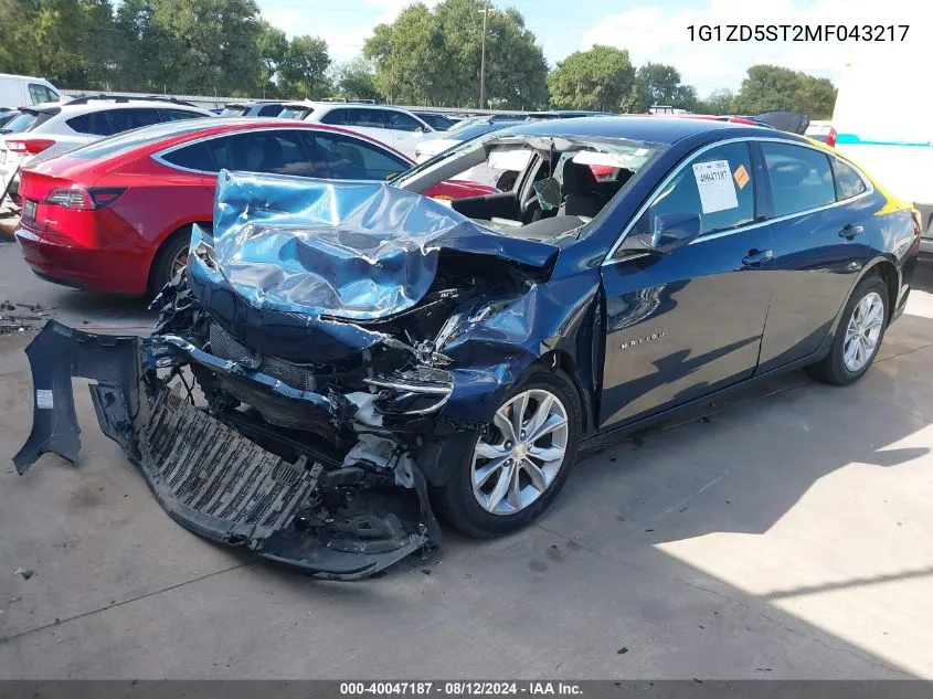 2021 Chevrolet Malibu Fwd Lt VIN: 1G1ZD5ST2MF043217 Lot: 40047187