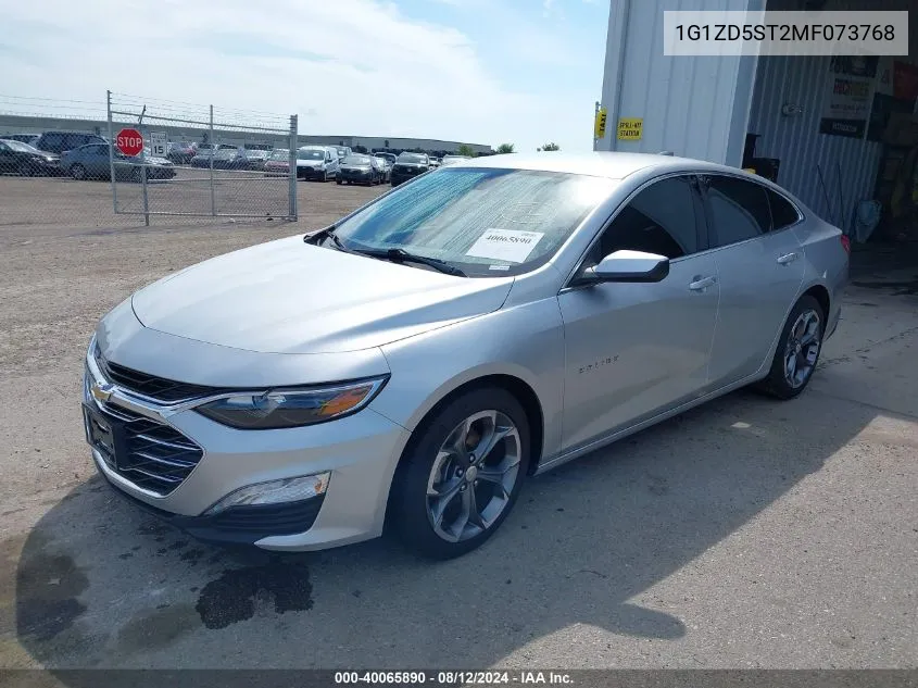 2021 Chevrolet Malibu Fwd Lt VIN: 1G1ZD5ST2MF073768 Lot: 40065890