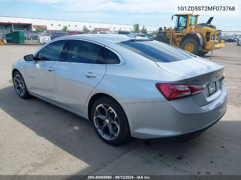 2021 Chevrolet Malibu Fwd Lt VIN: 1G1ZD5ST2MF073768 Lot: 40065890