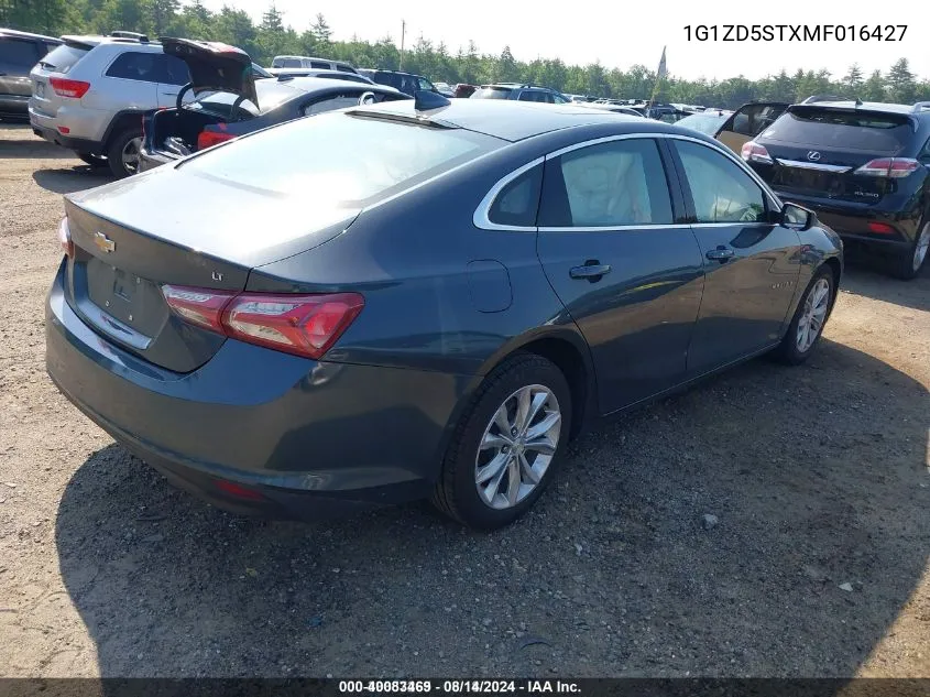 2021 Chevrolet Malibu Fwd Lt VIN: 1G1ZD5STXMF016427 Lot: 40083469