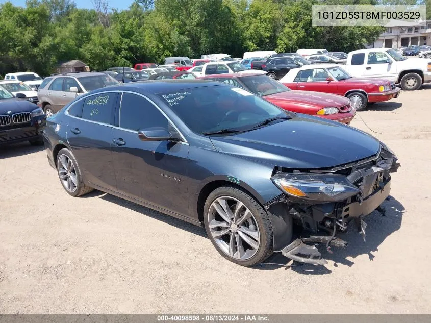 2021 Chevrolet Malibu Fwd Lt VIN: 1G1ZD5ST8MF003529 Lot: 40098598