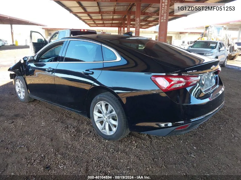 2021 Chevrolet Malibu Fwd Lt VIN: 1G1ZD5ST2MF051253 Lot: 40104594