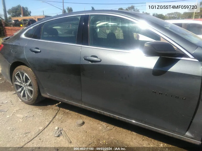 2021 Chevrolet Malibu Fwd Rs VIN: 1G1ZG5ST4MF059720 Lot: 40211180