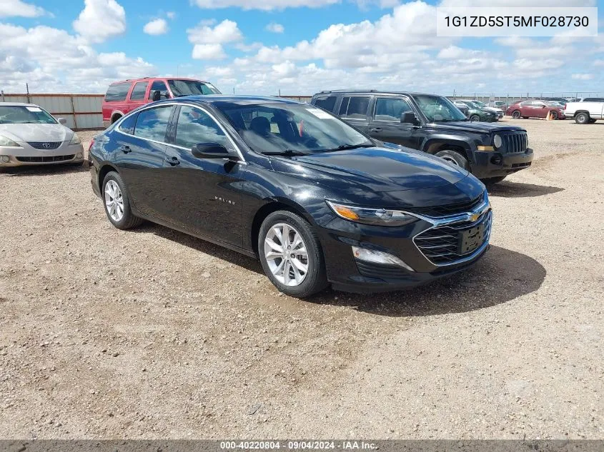 2021 Chevrolet Malibu Fwd Lt VIN: 1G1ZD5ST5MF028730 Lot: 40220804