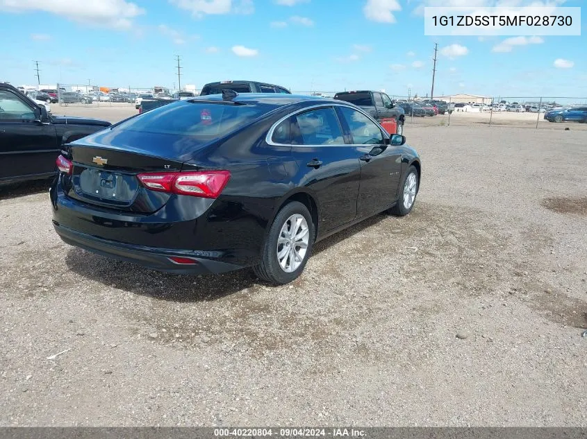 2021 Chevrolet Malibu Fwd Lt VIN: 1G1ZD5ST5MF028730 Lot: 40220804