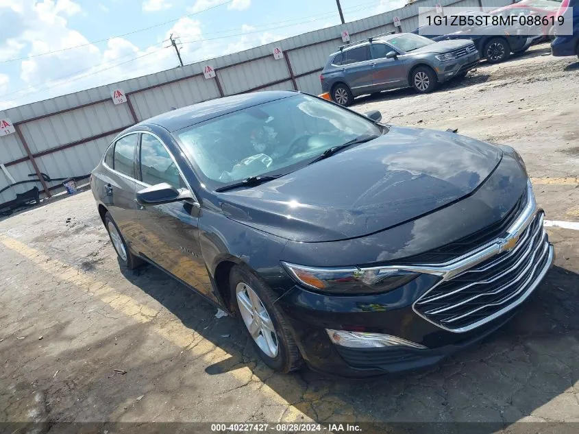 2021 Chevrolet Malibu Fwd Ls VIN: 1G1ZB5ST8MF088619 Lot: 40227427