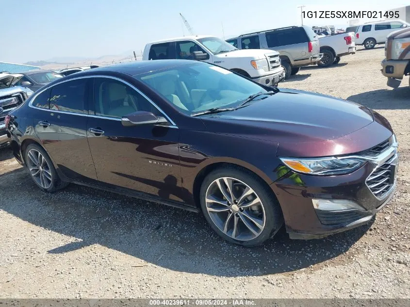 2021 Chevrolet Malibu Fwd Premier VIN: 1G1ZE5SX8MF021495 Lot: 40239611