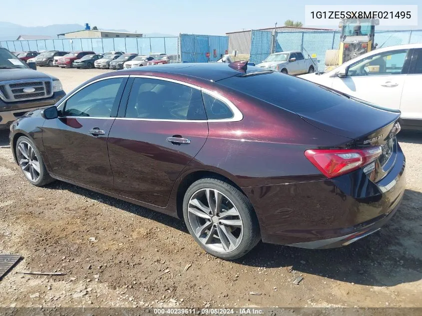 2021 Chevrolet Malibu Fwd Premier VIN: 1G1ZE5SX8MF021495 Lot: 40239611