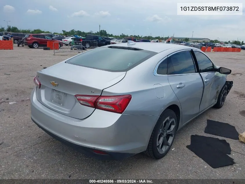 2021 Chevrolet Malibu Lt VIN: 1G1ZD5ST8MF073872 Lot: 40245586