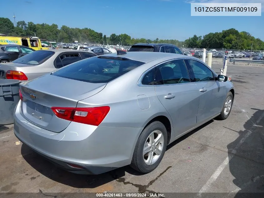 2021 Chevrolet Malibu Fwd 1Fl VIN: 1G1ZC5ST1MF009109 Lot: 40261463