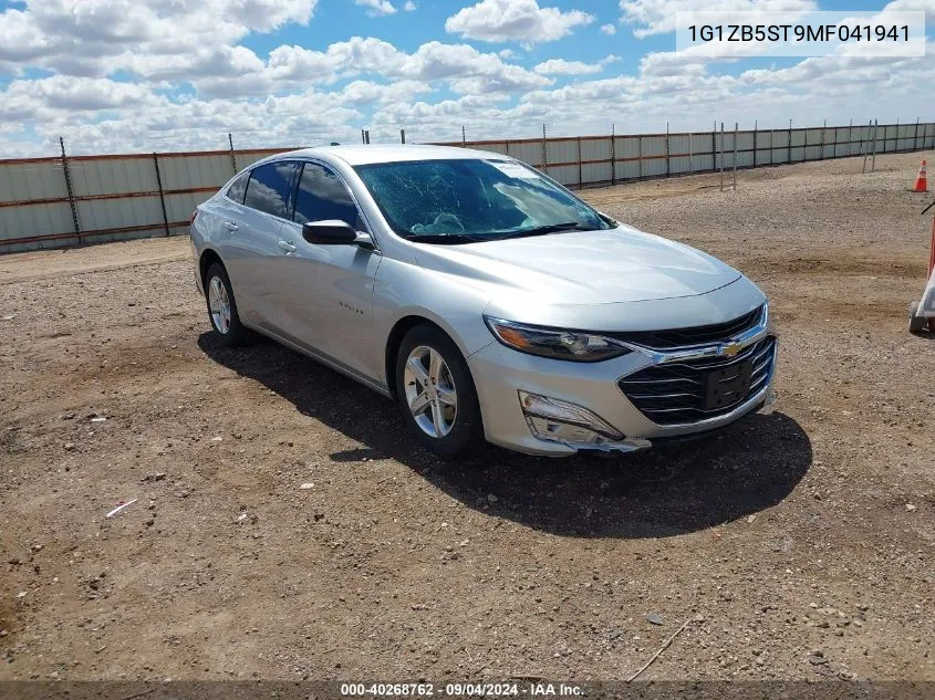 2021 Chevrolet Malibu Fwd Ls VIN: 1G1ZB5ST9MF041941 Lot: 40268762