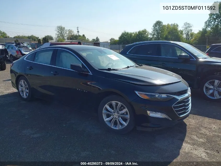 2021 Chevrolet Malibu Lt VIN: 1G1ZD5ST0MF011592 Lot: 40295373