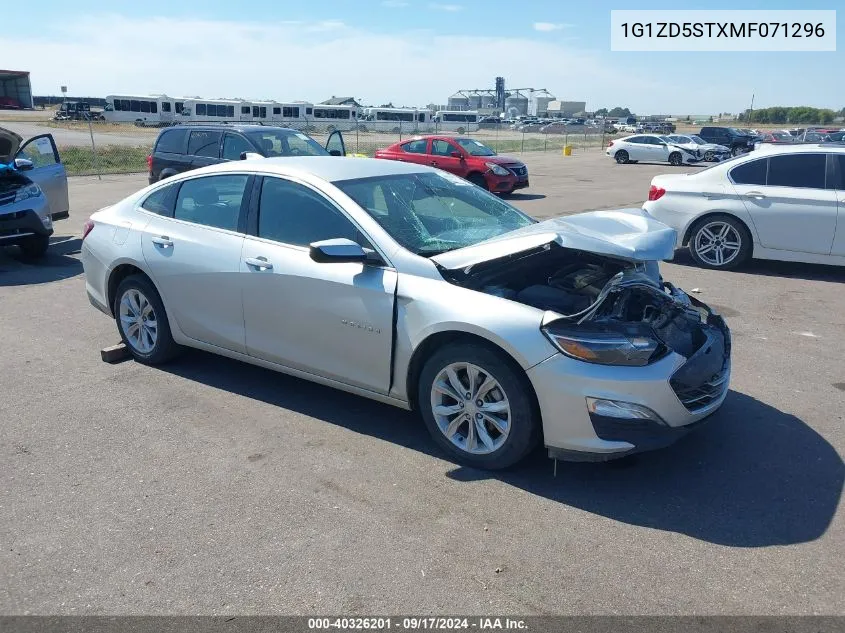 2021 Chevrolet Malibu Lt VIN: 1G1ZD5STXMF071296 Lot: 40326201