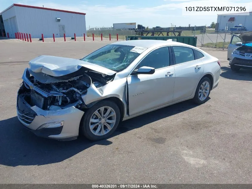 2021 Chevrolet Malibu Lt VIN: 1G1ZD5STXMF071296 Lot: 40326201