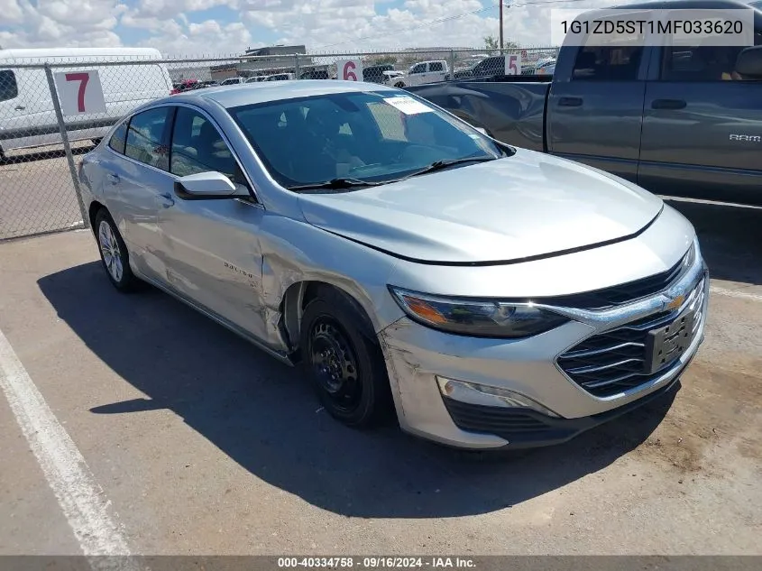 2021 Chevrolet Malibu Lt VIN: 1G1ZD5ST1MF033620 Lot: 40334758