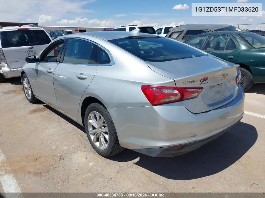 2021 Chevrolet Malibu Lt VIN: 1G1ZD5ST1MF033620 Lot: 40334758