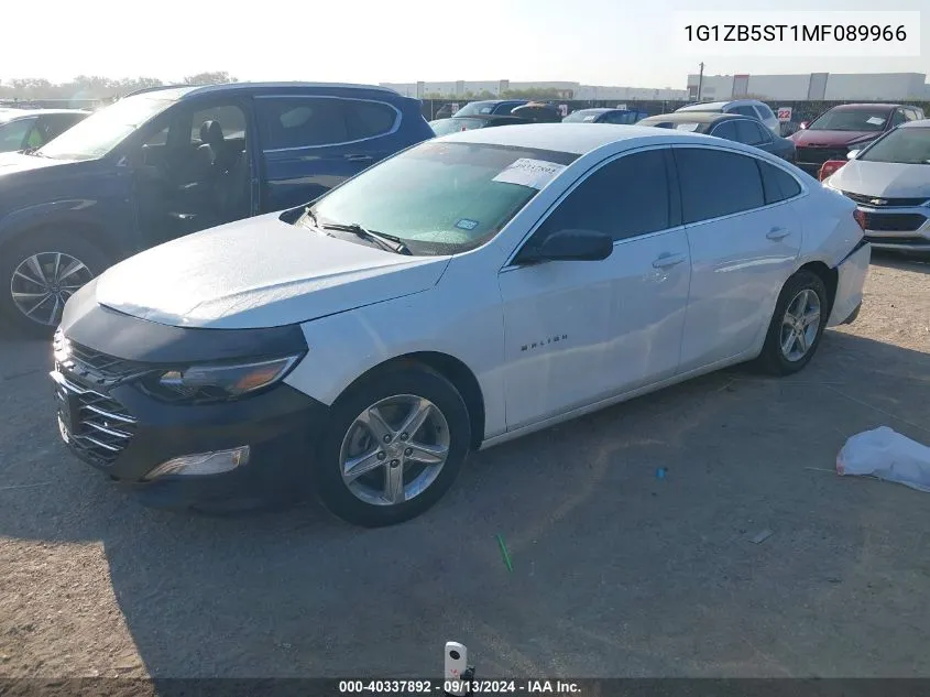 2021 Chevrolet Malibu Ls VIN: 1G1ZB5ST1MF089966 Lot: 40337892