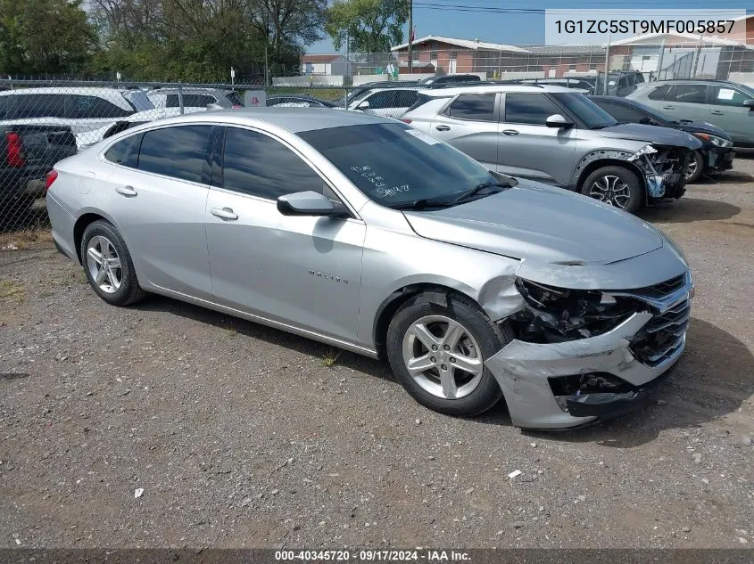 2021 Chevrolet Malibu Fwd 1Fl VIN: 1G1ZC5ST9MF005857 Lot: 40345720