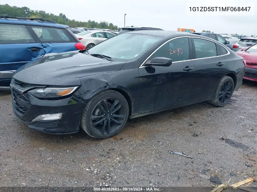 2021 Chevrolet Malibu Lt VIN: 1G1ZD5ST1MF068447 Lot: 40352683