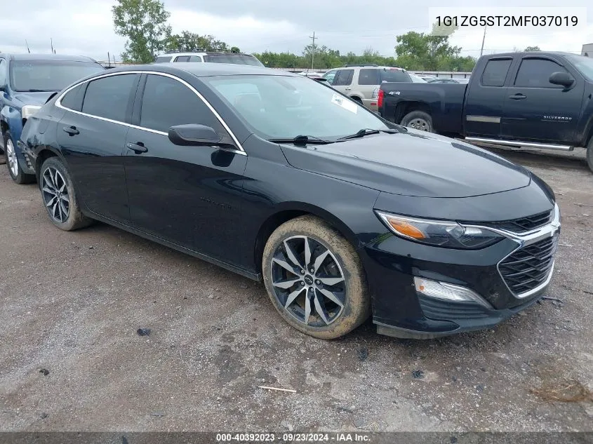 2021 Chevrolet Malibu Rs VIN: 1G1ZG5ST2MF037019 Lot: 40392023