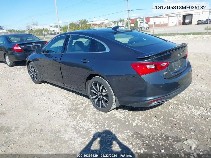 2021 Chevrolet Malibu Fwd Rs VIN: 1G1ZG5ST8MF036182 Lot: 40398629