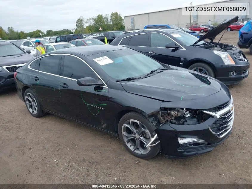 2021 Chevrolet Malibu Lt VIN: 1G1ZD5STXMF068009 Lot: 40412546