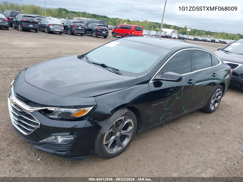 1G1ZD5STXMF068009 2021 Chevrolet Malibu Lt