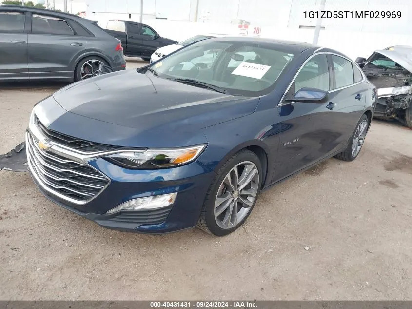 2021 Chevrolet Malibu Lt VIN: 1G1ZD5ST1MF029969 Lot: 40431431