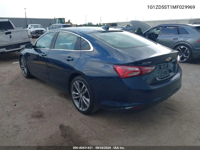 2021 Chevrolet Malibu Lt VIN: 1G1ZD5ST1MF029969 Lot: 40431431