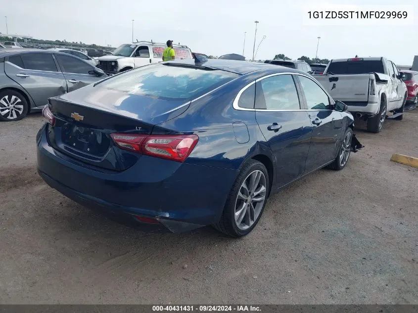 2021 Chevrolet Malibu Lt VIN: 1G1ZD5ST1MF029969 Lot: 40431431