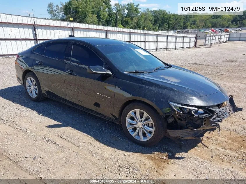 2021 Chevrolet Malibu Lt VIN: 1G1ZD5ST9MF012479 Lot: 40434435