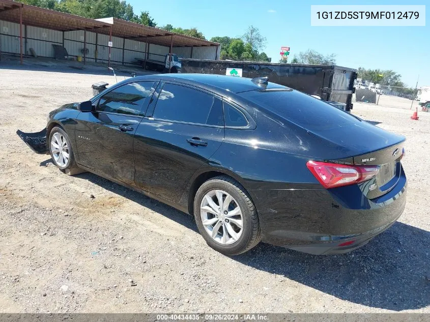 2021 Chevrolet Malibu Lt VIN: 1G1ZD5ST9MF012479 Lot: 40434435