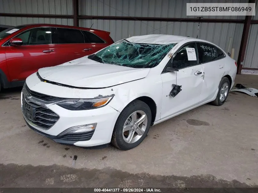 2021 Chevrolet Malibu Fwd Ls VIN: 1G1ZB5ST8MF086949 Lot: 40441377