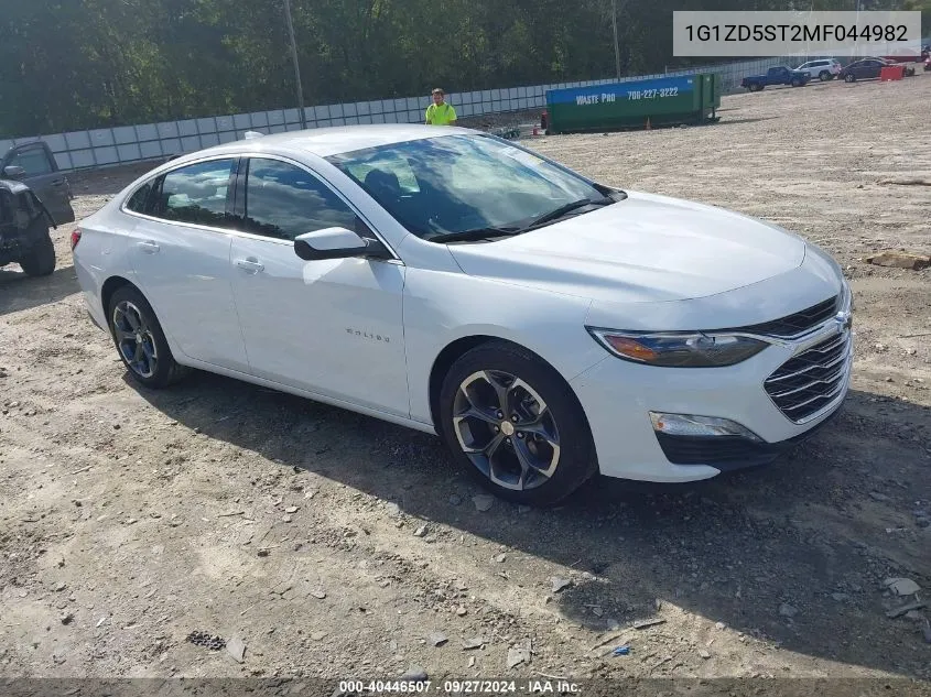 2021 Chevrolet Malibu Lt VIN: 1G1ZD5ST2MF044982 Lot: 40446507