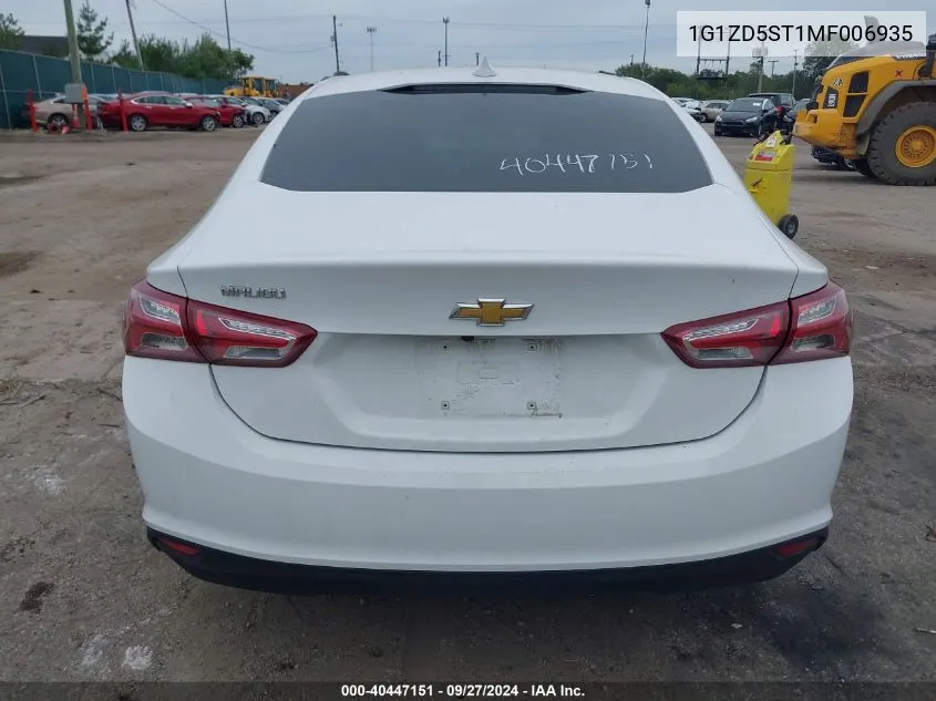 1G1ZD5ST1MF006935 2021 Chevrolet Malibu Lt