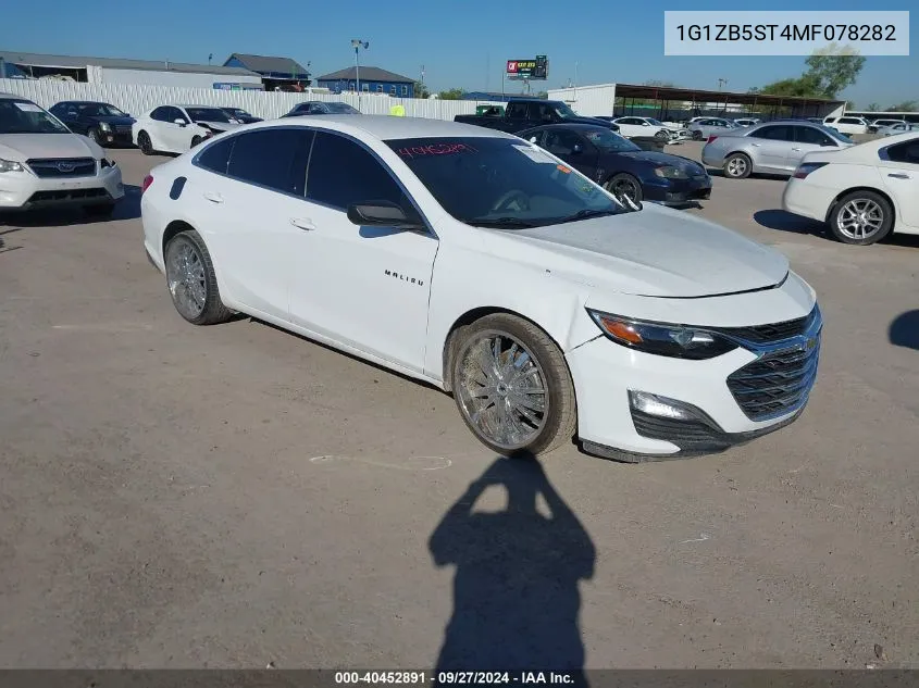 2021 Chevrolet Malibu Fwd Ls VIN: 1G1ZB5ST4MF078282 Lot: 40452891