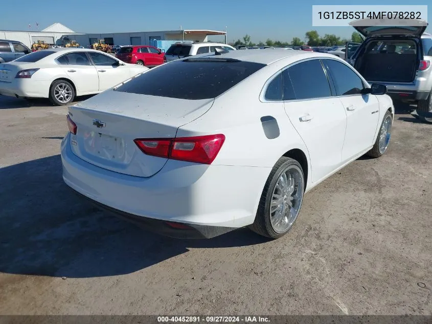 2021 Chevrolet Malibu Fwd Ls VIN: 1G1ZB5ST4MF078282 Lot: 40452891