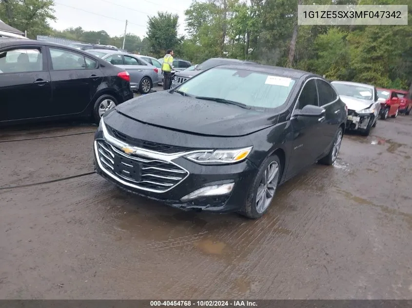 2021 Chevrolet Malibu Fwd Premier VIN: 1G1ZE5SX3MF047342 Lot: 40454768